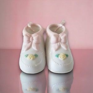 Precious Moments 1997 Personalizable Heaven Bless You Porcelain Shoe Ornaments